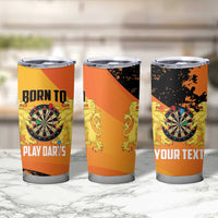 Personalised Netherlands Darts Tumbler Cup Born To Play Darts Grunge Style - Wonder Print Shop