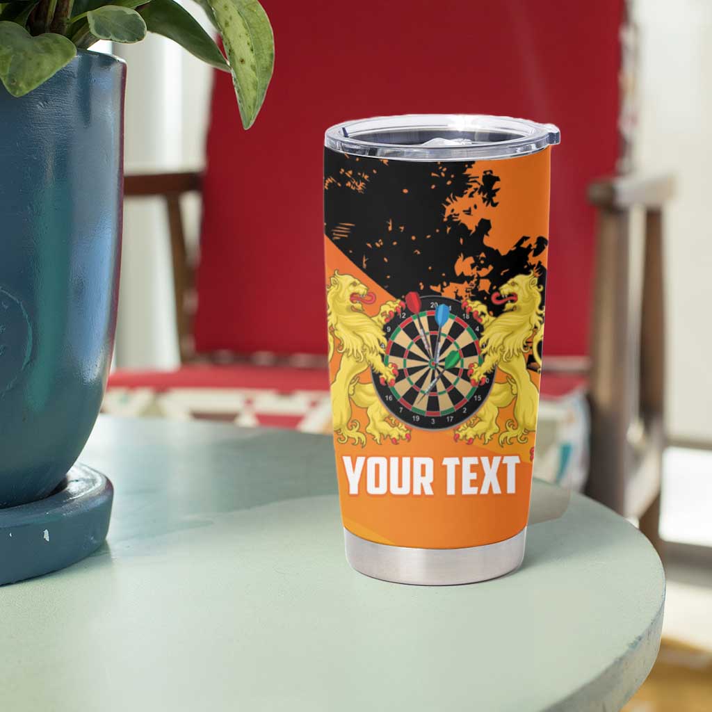 Personalised Netherlands Darts Tumbler Cup Born To Play Darts Grunge Style - Wonder Print Shop