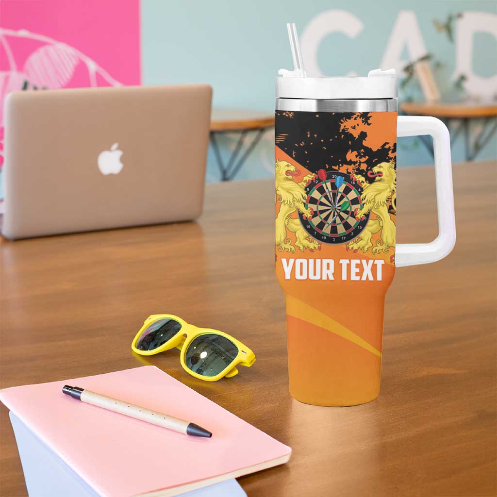 Personalised Netherlands Darts Tumbler With Handle Born To Play Darts Grunge Style - Wonder Print Shop