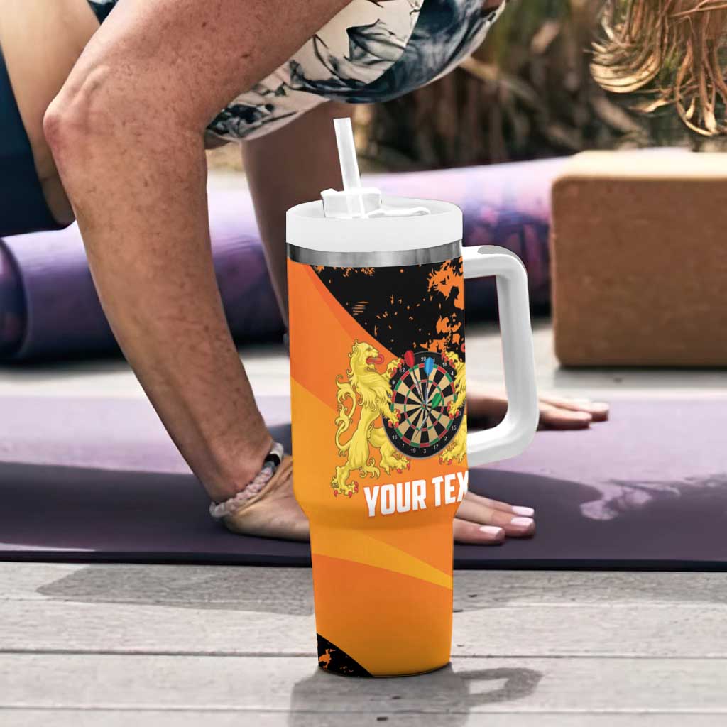 Personalised Netherlands Darts Tumbler With Handle Born To Play Darts Grunge Style - Wonder Print Shop