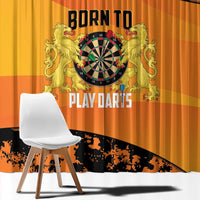 Netherlands Darts Window Curtain Born To Play Darts Grunge Style - Wonder Print Shop