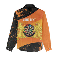 Personalised Netherlands Darts Women Casual Shirt Born To Play Darts Grunge Style - Wonder Print Shop