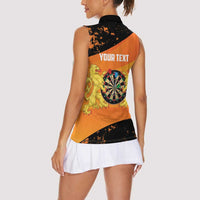 Personalised Netherlands Darts Women Sleeveless Polo Shirt Born To Play Darts Grunge Style - Wonder Print Shop