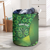 Personalised Ireland Darts Laundry Basket Dartboard Irish Shamrock Pattern - Wonder Print Shop