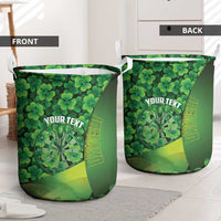Personalised Ireland Darts Laundry Basket Dartboard Irish Shamrock Pattern - Wonder Print Shop
