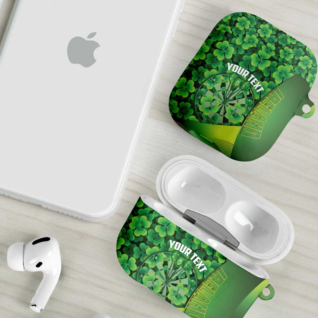 Personalised Ireland Darts AirPods Case Dartboard Irish Shamrock Pattern - Wonder Print Shop