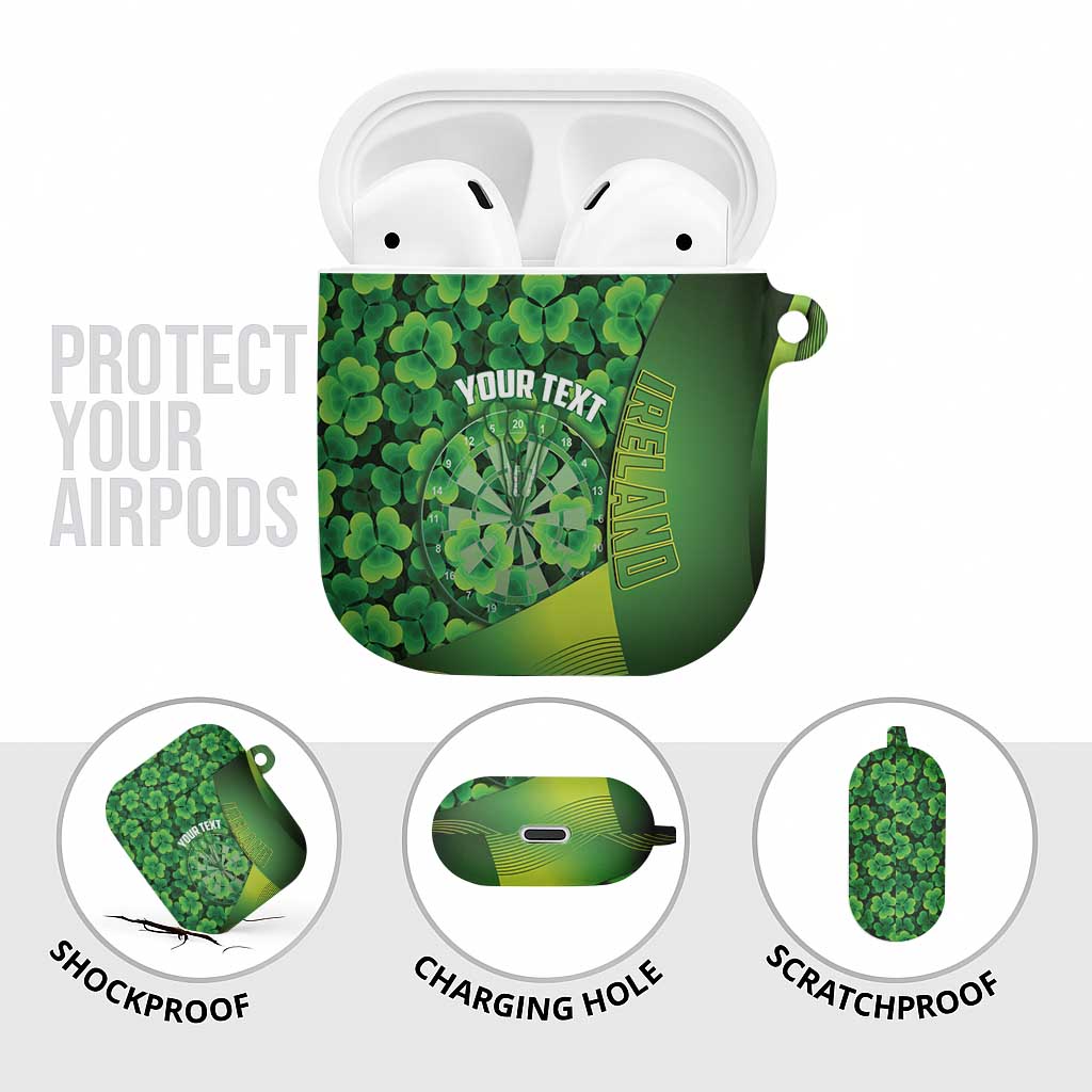 Personalised Ireland Darts AirPods Case Dartboard Irish Shamrock Pattern - Wonder Print Shop
