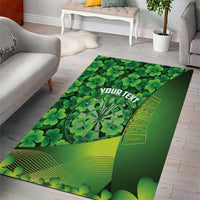 Personalised Ireland Darts Area Rug Dartboard Irish Shamrock Pattern - Wonder Print Shop