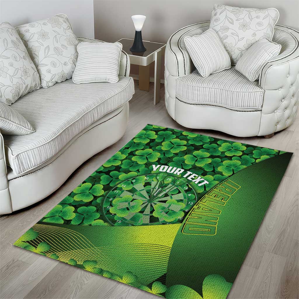 Personalised Ireland Darts Area Rug Dartboard Irish Shamrock Pattern - Wonder Print Shop