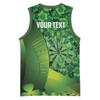 Personalised Ireland Darts Basketball Jersey Dartboard Irish Shamrock Pattern - Wonder Print Shop