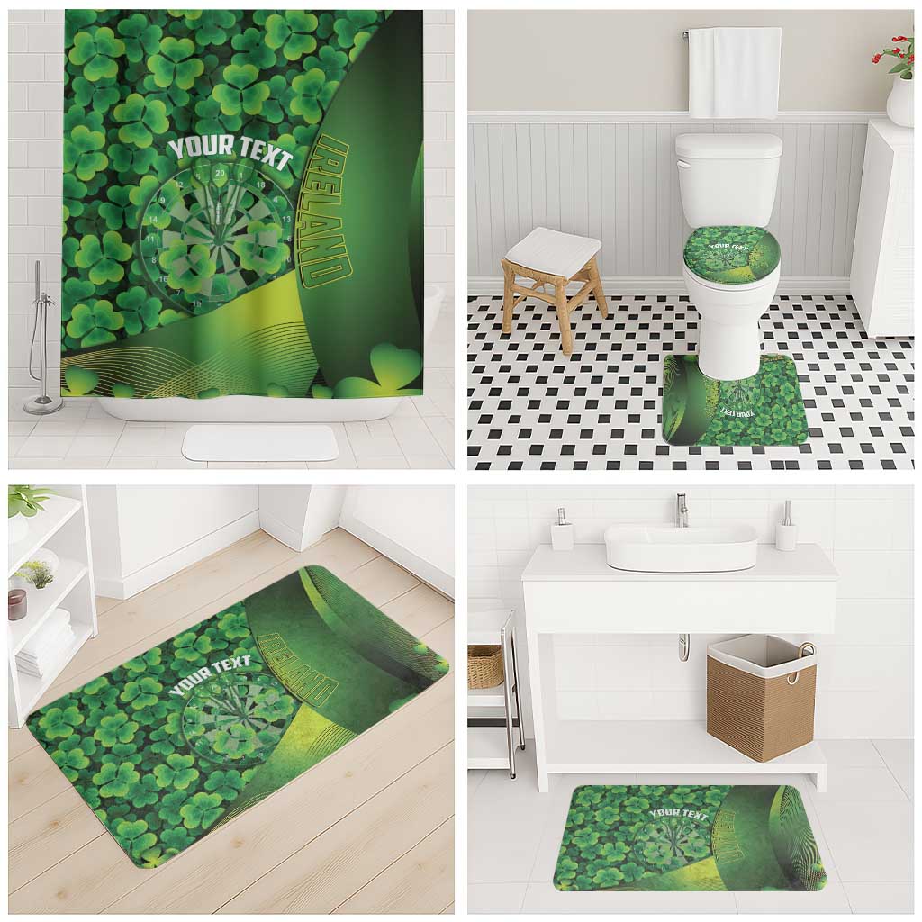 Personalised Ireland Darts Bathroom Set Dartboard Irish Shamrock Pattern - Wonder Print Shop