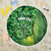 Personalised Ireland Darts Beach Blanket Dartboard Irish Shamrock Pattern - Wonder Print Shop