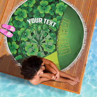 Personalised Ireland Darts Beach Blanket Dartboard Irish Shamrock Pattern - Wonder Print Shop