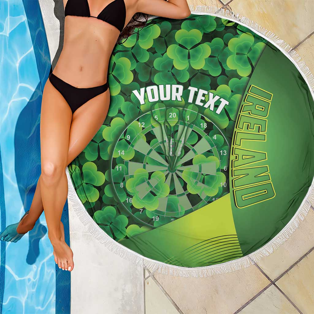 Personalised Ireland Darts Beach Blanket Dartboard Irish Shamrock Pattern - Wonder Print Shop