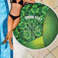 Personalised Ireland Darts Beach Blanket Dartboard Irish Shamrock Pattern - Wonder Print Shop