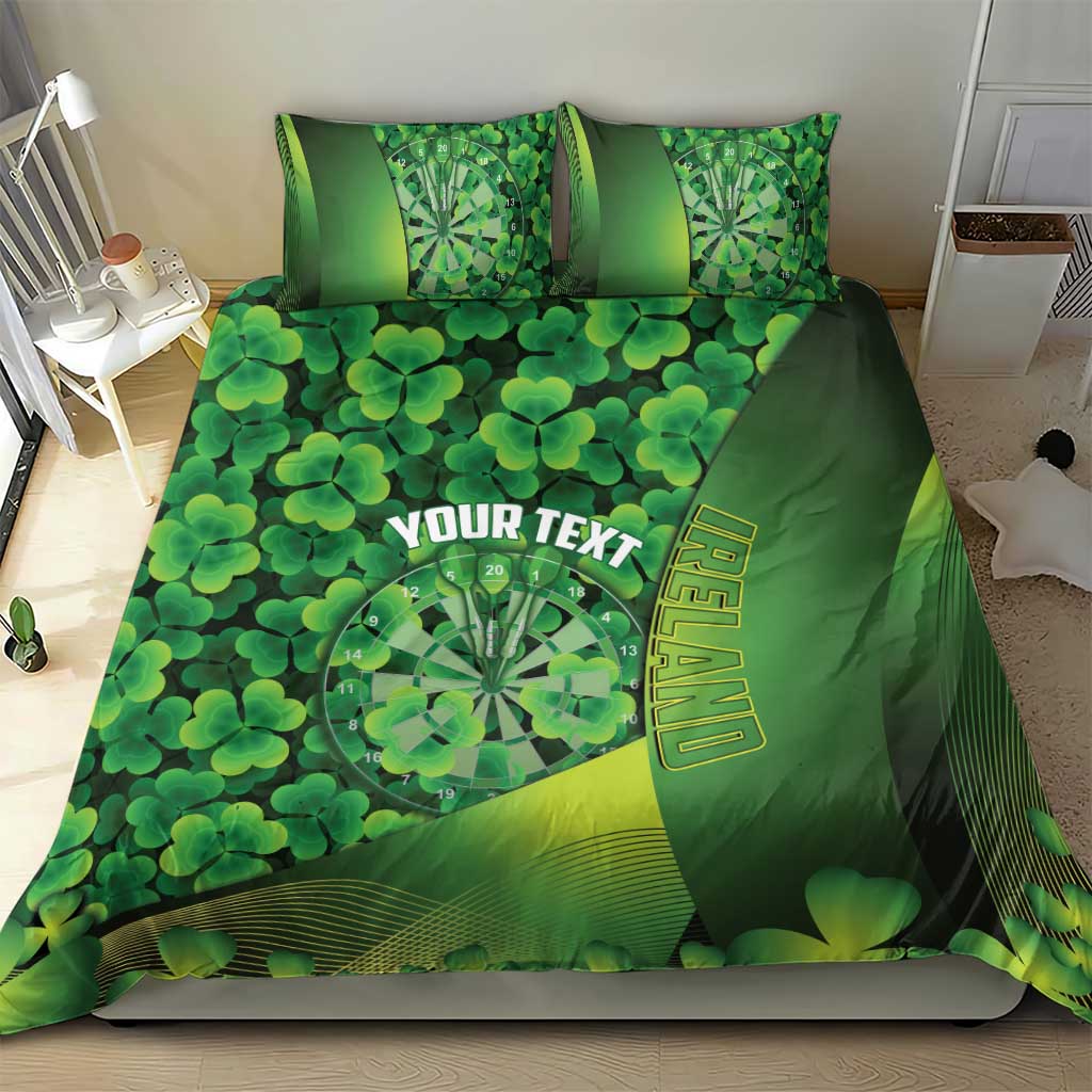 Personalised Ireland Darts Bedding Set Dartboard Irish Shamrock Pattern - Wonder Print Shop