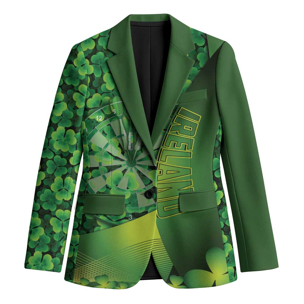 Personalised Ireland Darts Blazer Dartboard Irish Shamrock Pattern - Wonder Print Shop