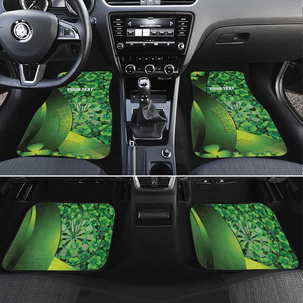 Personalised Ireland Darts Car Mats Dartboard Irish Shamrock Pattern - Wonder Print Shop