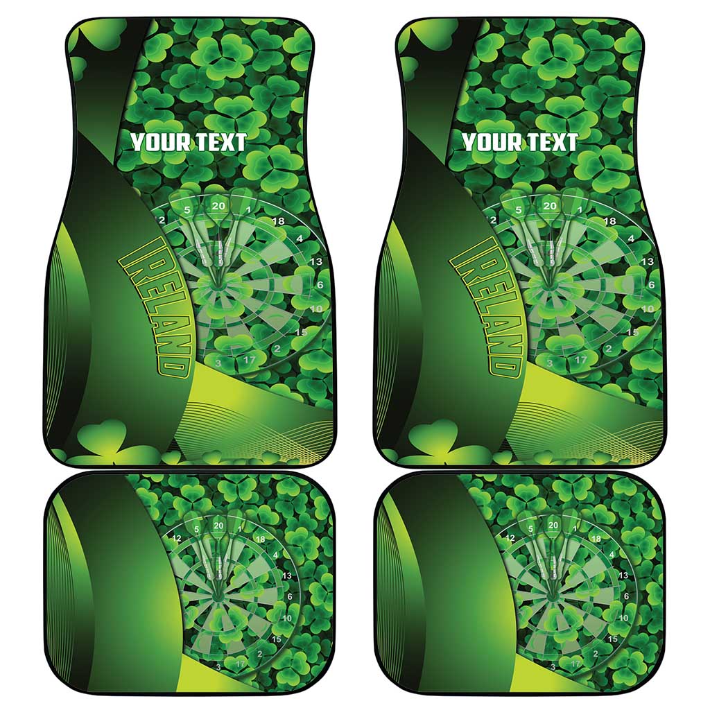 Personalised Ireland Darts Car Mats Dartboard Irish Shamrock Pattern - Wonder Print Shop