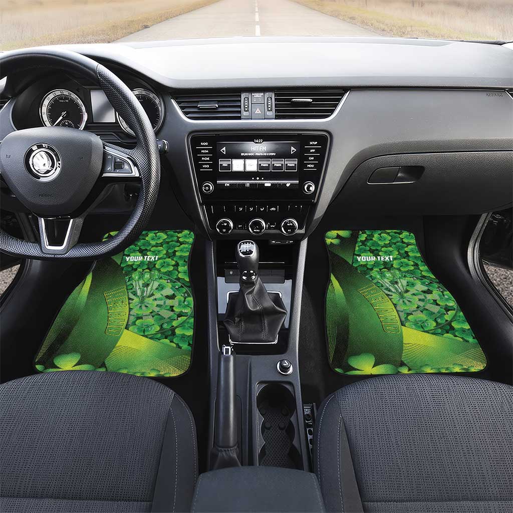 Personalised Ireland Darts Car Mats Dartboard Irish Shamrock Pattern - Wonder Print Shop
