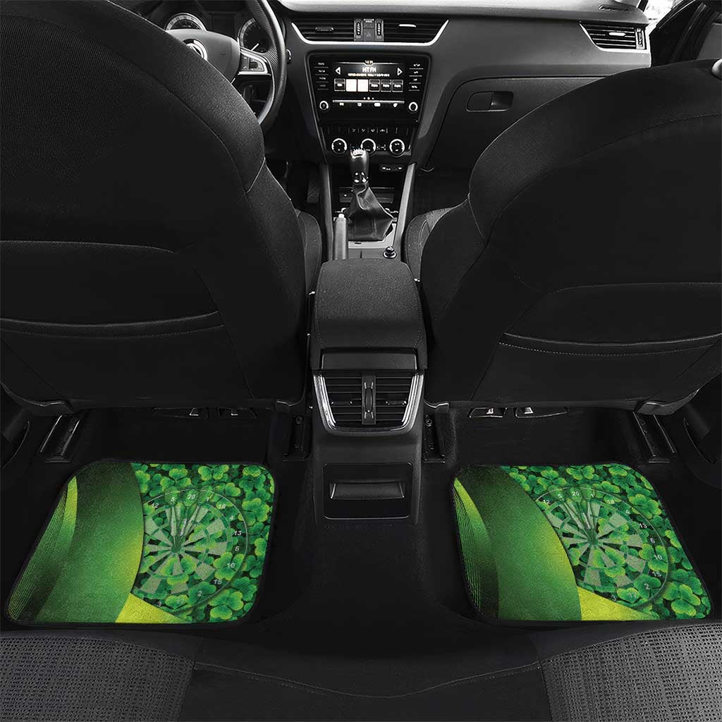 Personalised Ireland Darts Car Mats Dartboard Irish Shamrock Pattern - Wonder Print Shop