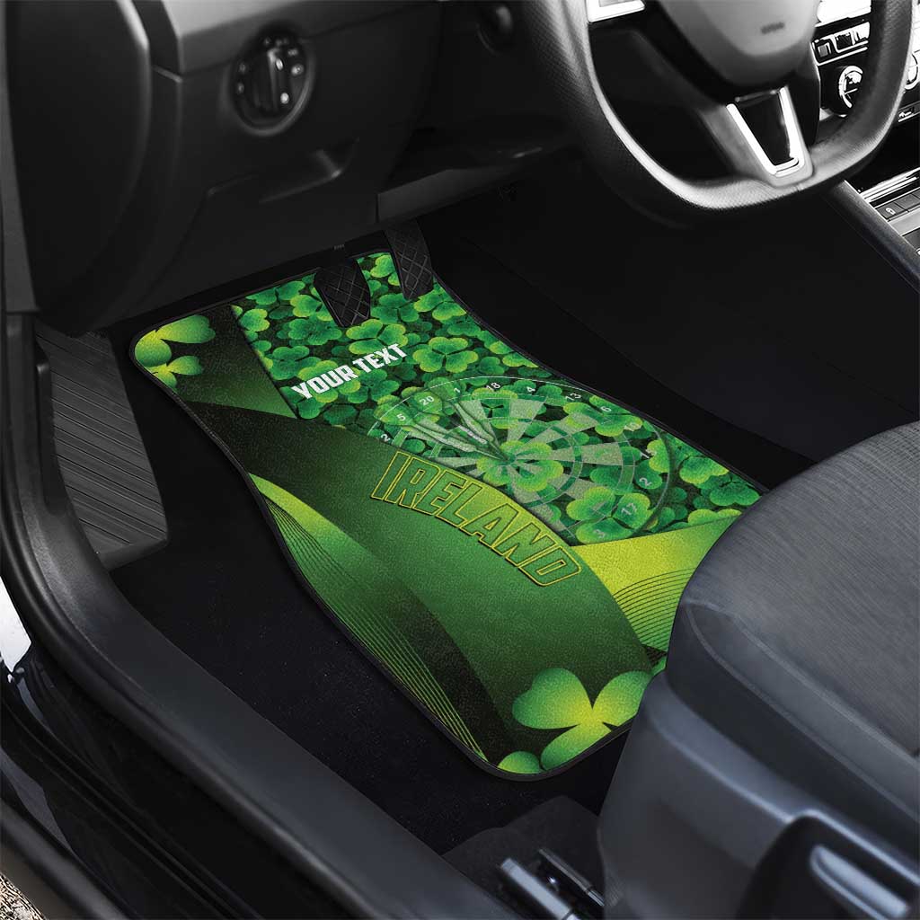 Personalised Ireland Darts Car Mats Dartboard Irish Shamrock Pattern - Wonder Print Shop