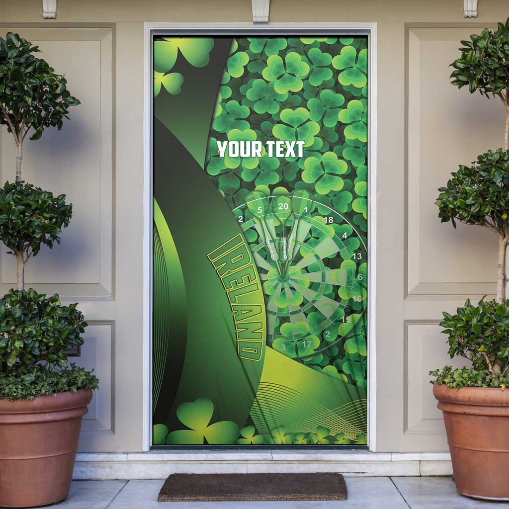 Personalised Ireland Darts Door Cover Dartboard Irish Shamrock Pattern - Wonder Print Shop