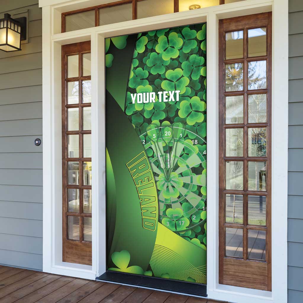 Personalised Ireland Darts Door Cover Dartboard Irish Shamrock Pattern - Wonder Print Shop
