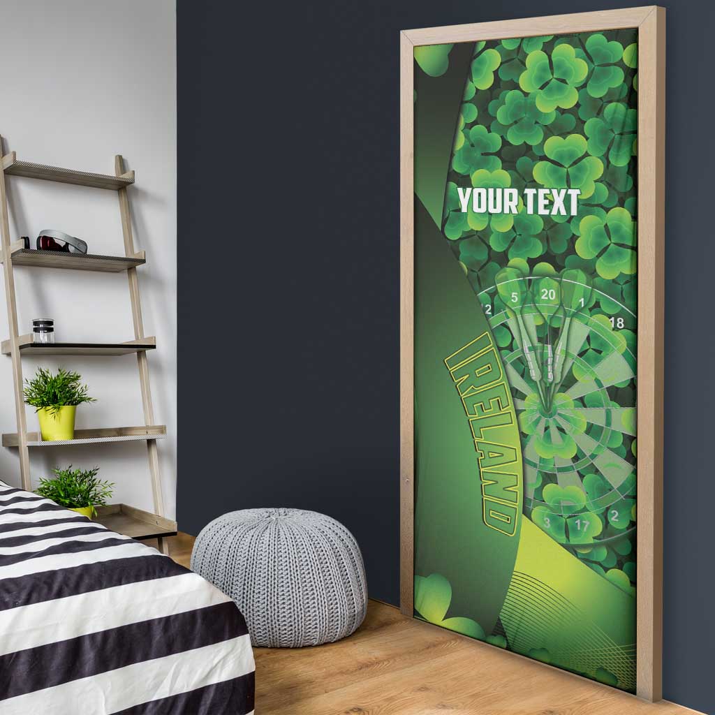 Personalised Ireland Darts Door Cover Dartboard Irish Shamrock Pattern - Wonder Print Shop