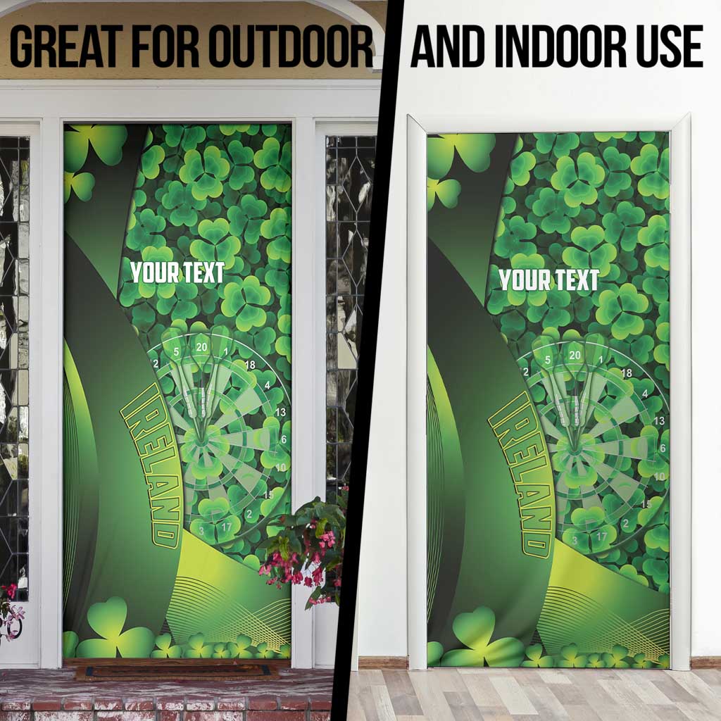 Personalised Ireland Darts Door Cover Dartboard Irish Shamrock Pattern - Wonder Print Shop