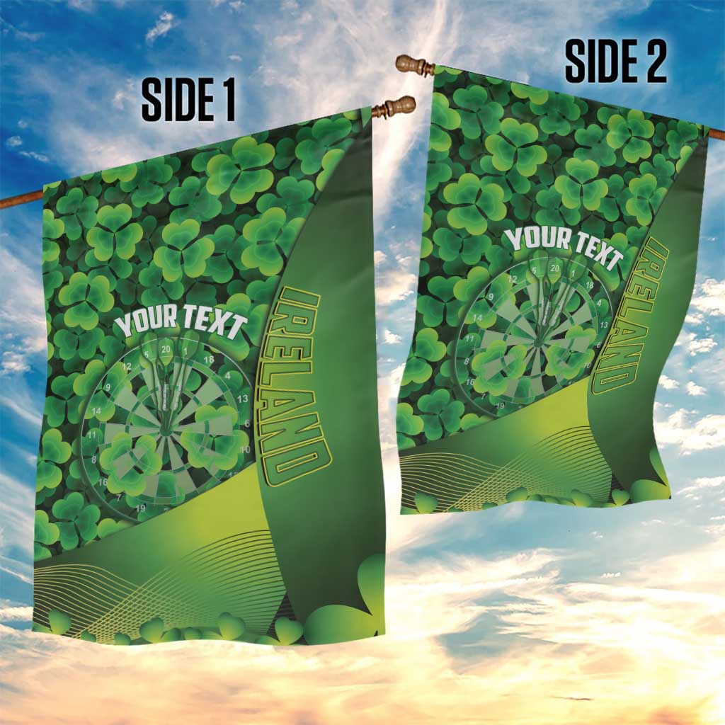 Personalised Ireland Darts Garden Flag Dartboard Irish Shamrock Pattern - Wonder Print Shop