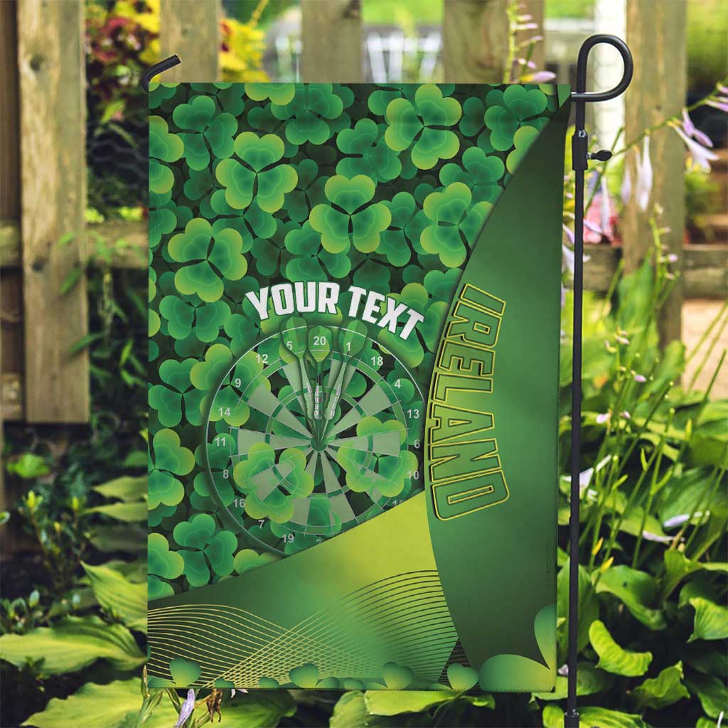Personalised Ireland Darts Garden Flag Dartboard Irish Shamrock Pattern - Wonder Print Shop