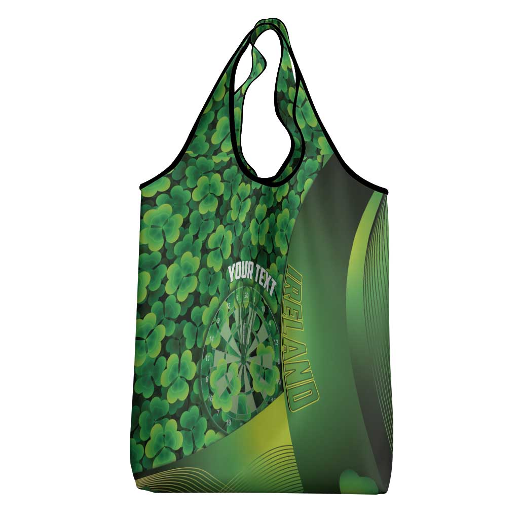 Personalised Ireland Darts Grocery Bag Dartboard Irish Shamrock Pattern - Wonder Print Shop