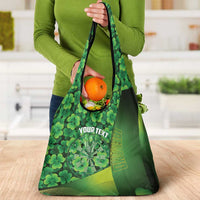 Personalised Ireland Darts Grocery Bag Dartboard Irish Shamrock Pattern - Wonder Print Shop