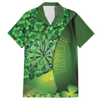 Personalised Ireland Darts Hawaiian Shirt Dartboard Irish Shamrock Pattern - Wonder Print Shop