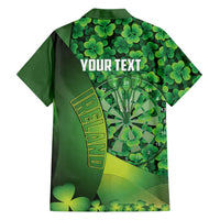 Personalised Ireland Darts Hawaiian Shirt Dartboard Irish Shamrock Pattern - Wonder Print Shop