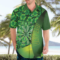 Personalised Ireland Darts Hawaiian Shirt Dartboard Irish Shamrock Pattern - Wonder Print Shop