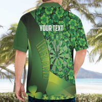 Personalised Ireland Darts Hawaiian Shirt Dartboard Irish Shamrock Pattern - Wonder Print Shop