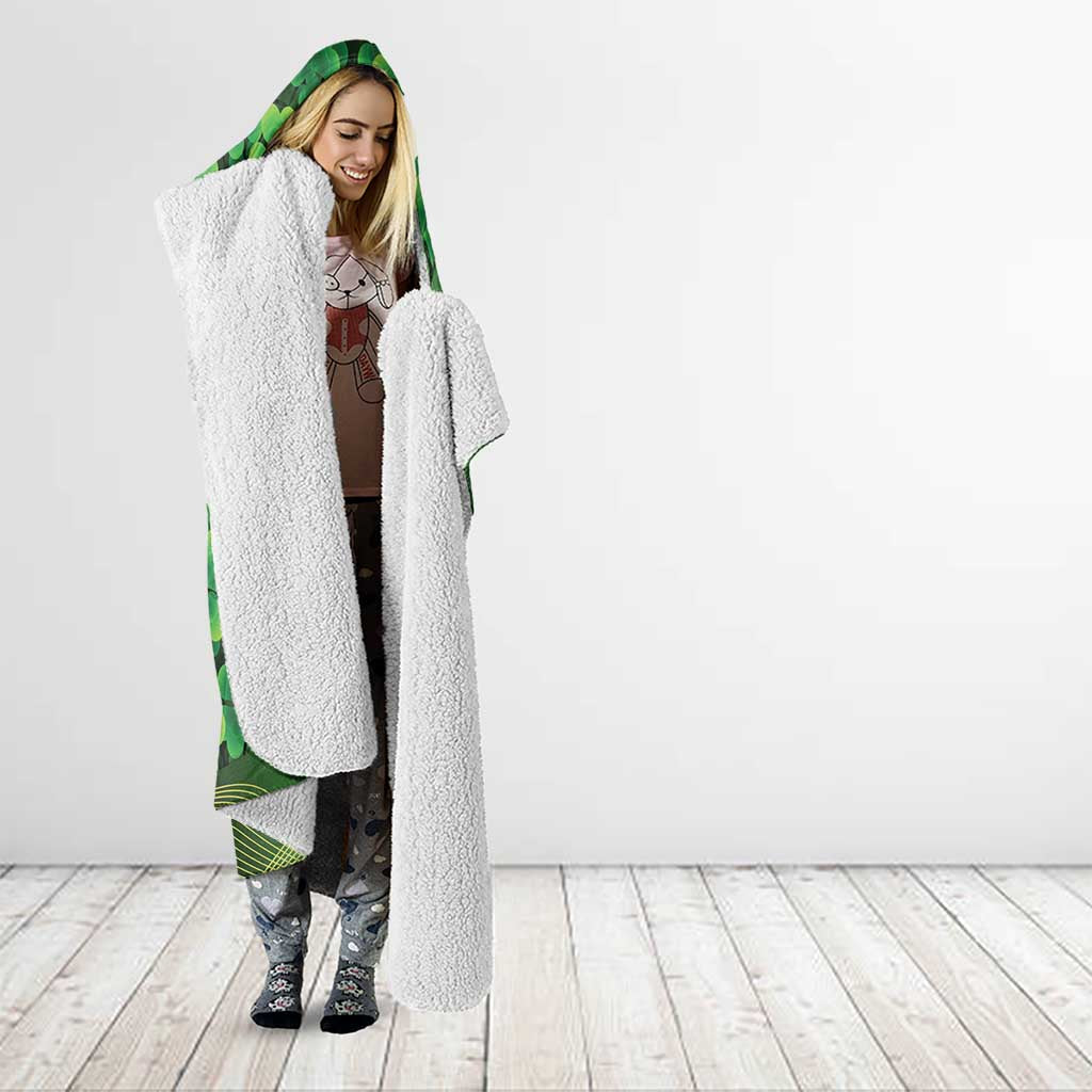 Personalised Ireland Darts Hooded Blanket Dartboard Irish Shamrock Pattern - Wonder Print Shop