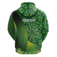 Personalised Ireland Darts Hoodie Dartboard Irish Shamrock Pattern - Wonder Print Shop