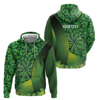 Personalised Ireland Darts Hoodie Dartboard Irish Shamrock Pattern - Wonder Print Shop