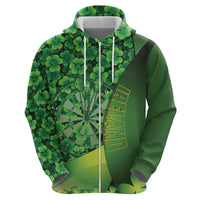 Personalised Ireland Darts Hoodie Dartboard Irish Shamrock Pattern - Wonder Print Shop