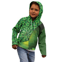 Personalised Ireland Darts Kid Hoodie Dartboard Irish Shamrock Pattern - Wonder Print Shop