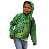 Personalised Ireland Darts Kid Hoodie Dartboard Irish Shamrock Pattern - Wonder Print Shop