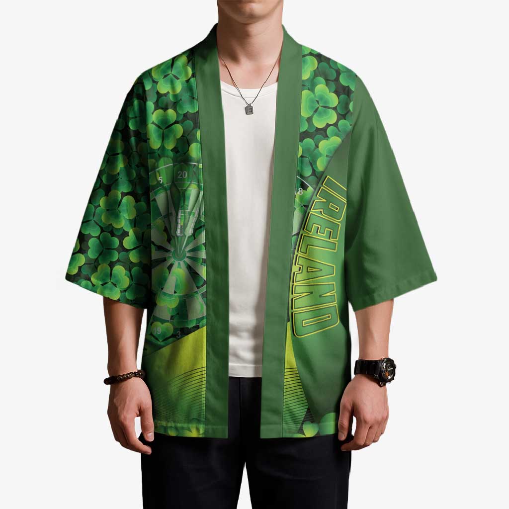 Personalised Ireland Darts Kimono Dartboard Irish Shamrock Pattern - Wonder Print Shop