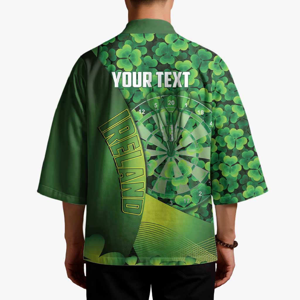 Personalised Ireland Darts Kimono Dartboard Irish Shamrock Pattern - Wonder Print Shop