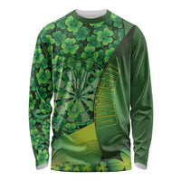 Personalised Ireland Darts Long Sleeve Shirt Dartboard Irish Shamrock Pattern - Wonder Print Shop