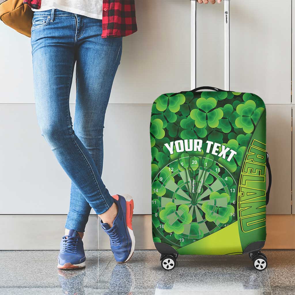 Personalised Ireland Darts Luggage Cover Dartboard Irish Shamrock Pattern - Wonder Print Shop