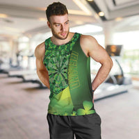 Personalised Ireland Darts Men Tank Top Dartboard Irish Shamrock Pattern - Wonder Print Shop