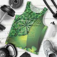 Personalised Ireland Darts Men Tank Top Dartboard Irish Shamrock Pattern - Wonder Print Shop